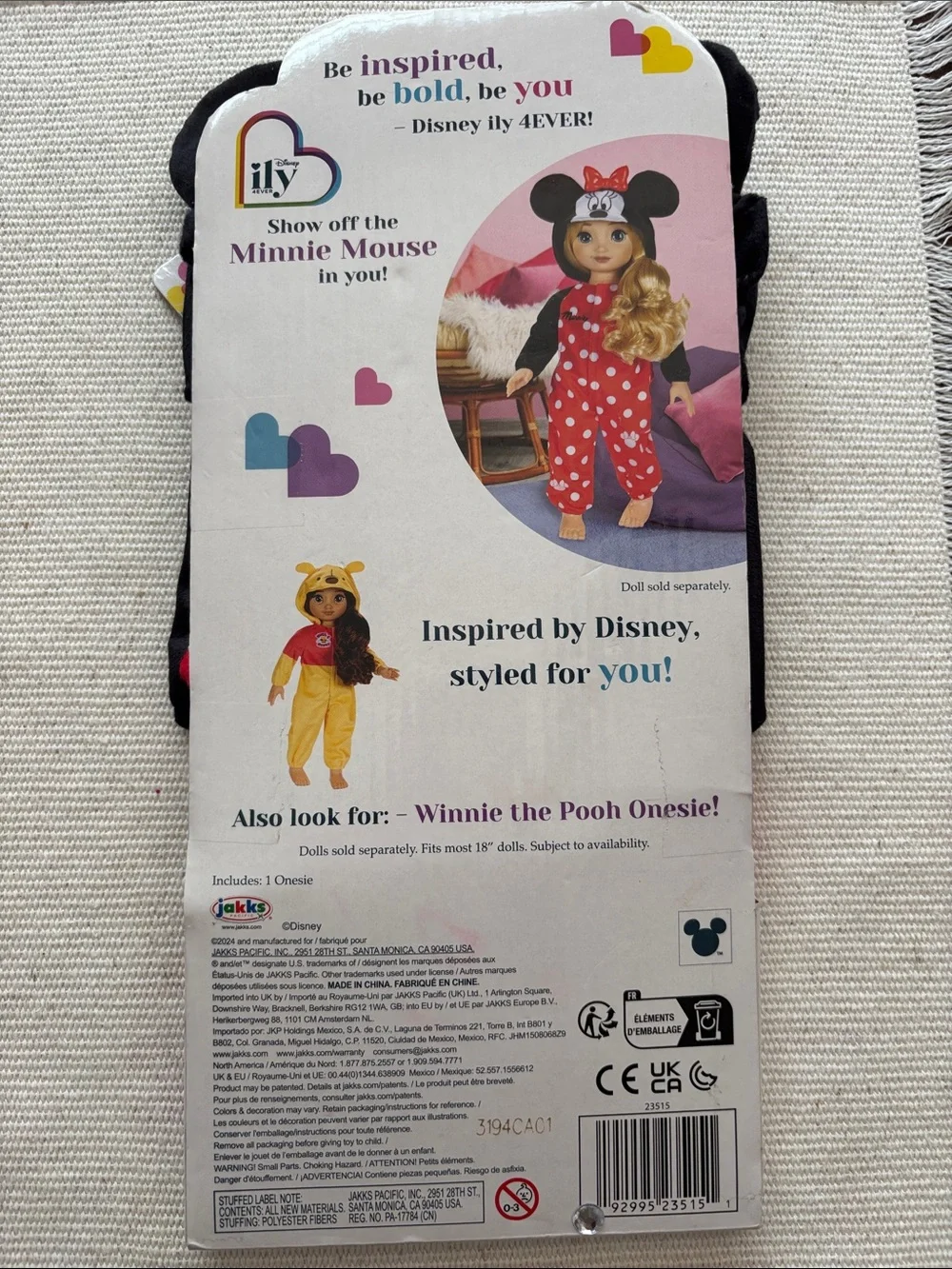 Minnie Mouse Red & Black Onesie 18” Doll Costume Disney iLY4ever